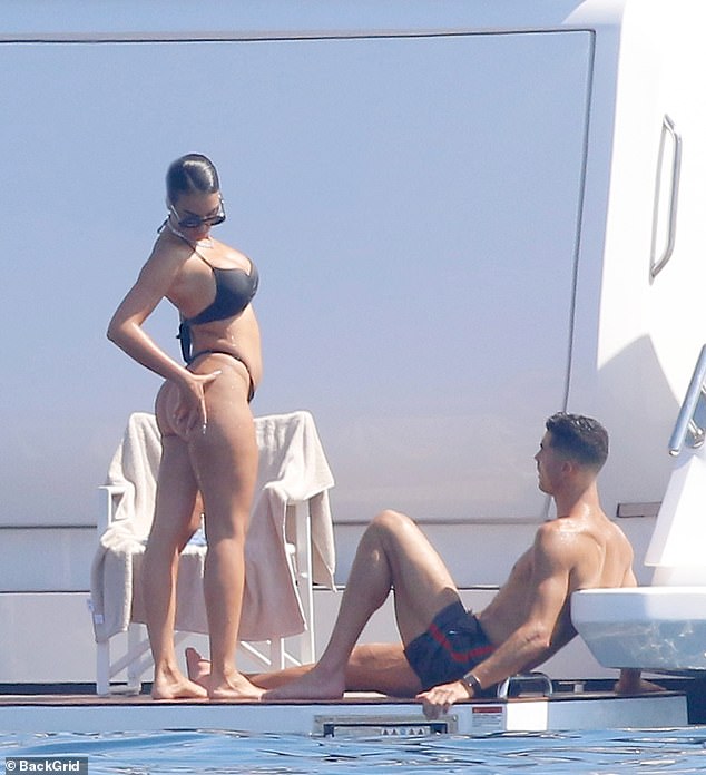 Georgina Rodriguez put on a very flirty show with Cristiano Ronaldo as the couple relaxed on their superyacht in France last weekend