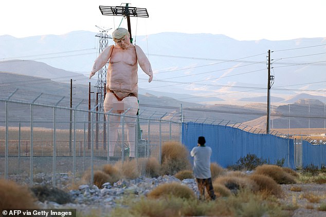 A statue of a naked Donald Trump emerged seemingly overnight late last week in the Nevada desert just north of Las Vegas