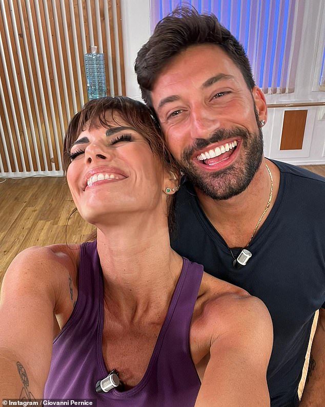 Giovanni Pernice had a big smile on his face on Saturday as he posed for playful snaps with his dance partner after starting rehearsals for the Italian version of Strictly Come Dancing