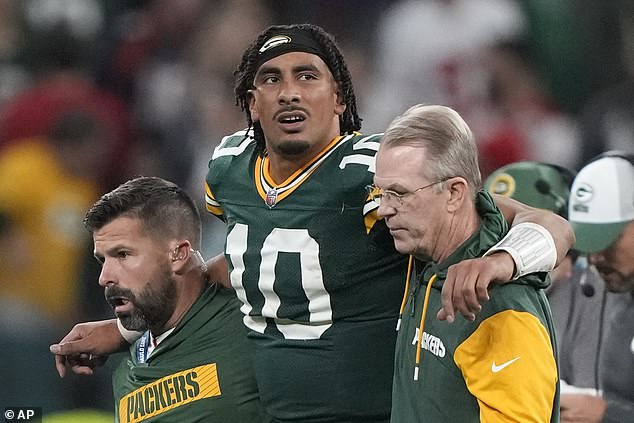 The Green Bay Packers are anxiously awaiting the severity of Jordan Love's injury