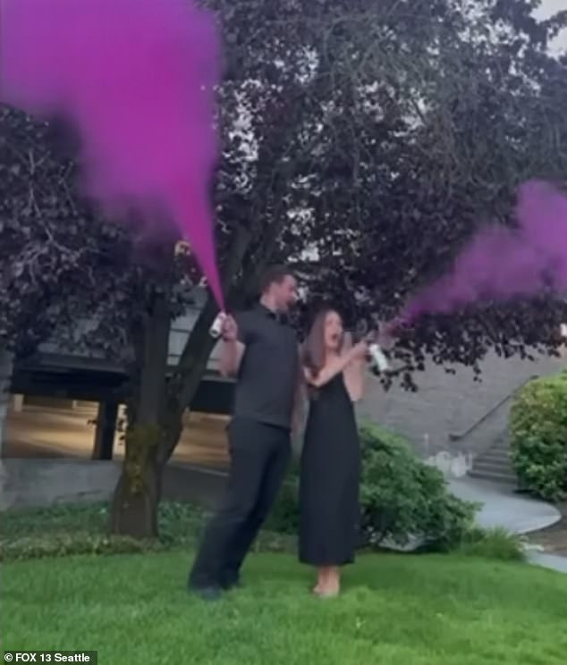 Just before their trip to the Hawaiian island, they held a gender reveal party, with the expectant parents of two looking overjoyed after learning they were having a girl.