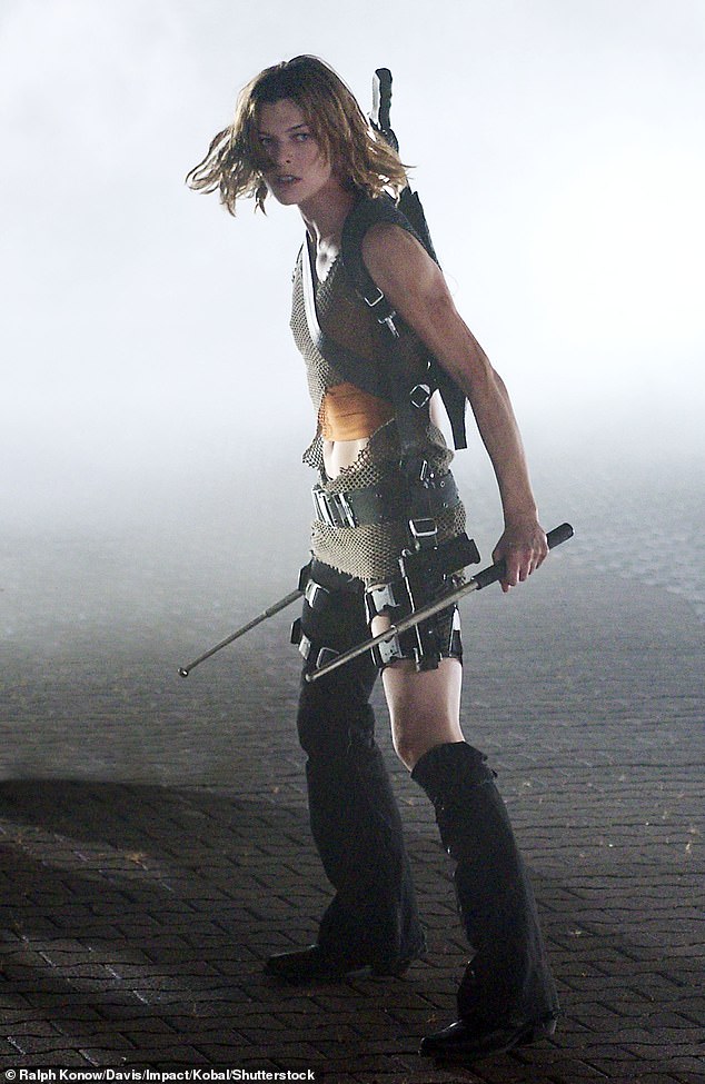 The star shares Ever with her husband Paul WS Anderson, whom she met while working on the 2002 film Resident Evil (pictured in the film)