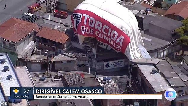 São Paulo FC said in a statement that it had previously rented the blimp in September 2023 to promote a match in a flyover of Morumbi Stadium and surrounding areas. It had done so again for Wednesday night's Copa Libertadores match against Botagofo