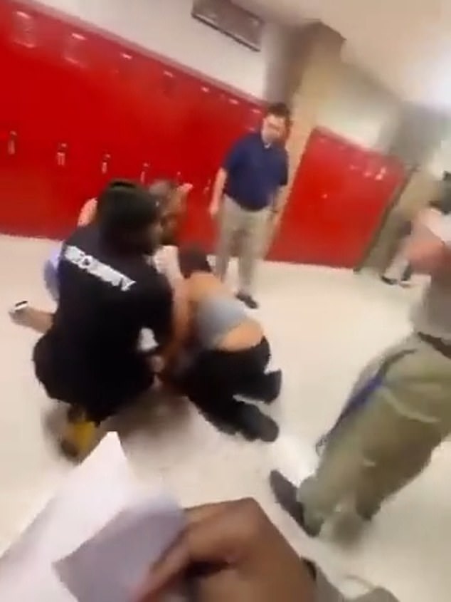 Shocking footage captured the aftermath of a shooting at Northwest High School in Omaha, Nebraska on Tuesday that left one student seriously injured