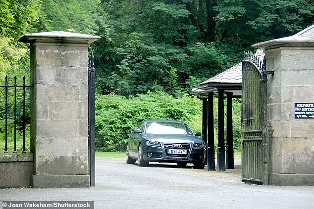 Prince William's car pictured at the gatehouse of the Bodorgan Estate, where he lived with Kate in 2012