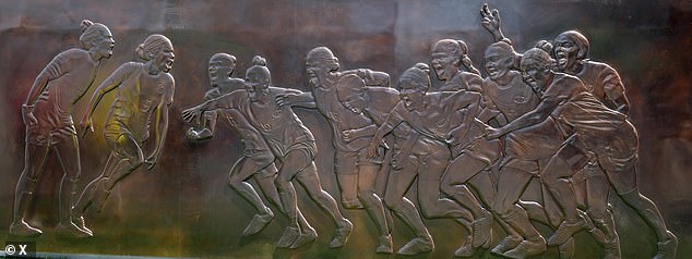 The Matildas have been immortalised in a bronze mural outside Suncorp Stadium (pictured) - after originally being promised a statue would be erected in their honour