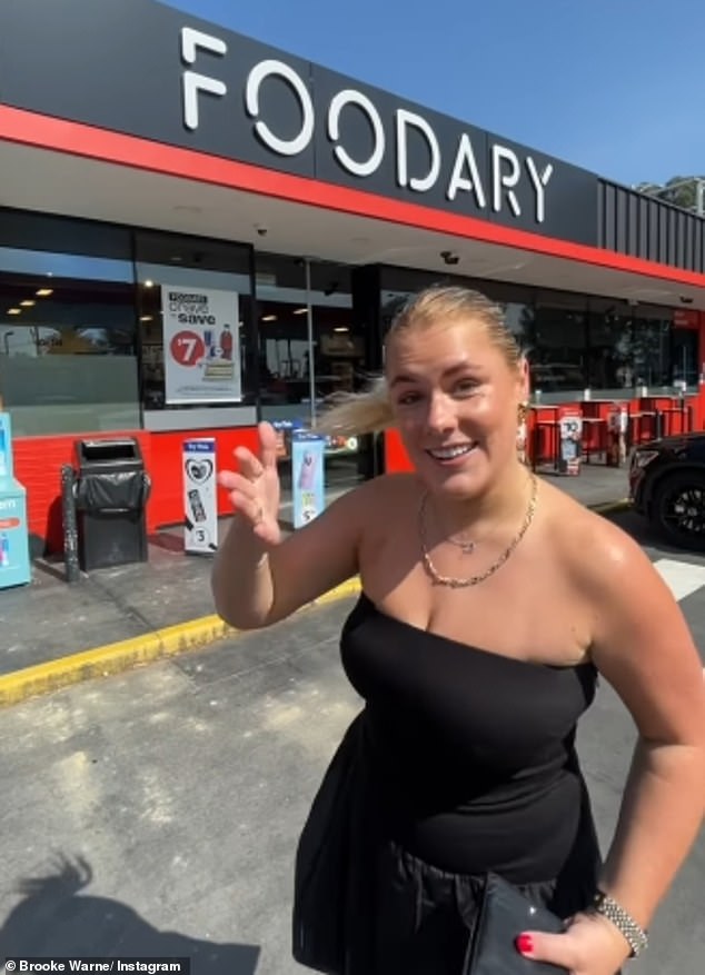 Brooke Warne (pictured) recently shared a clip of her showing off truck stop grocery stores as part of her new influencer career - and was immediately ridiculed by fans