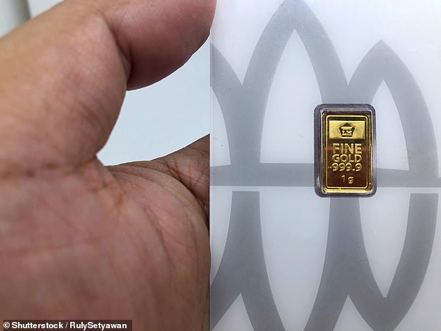 As good as gold: Most investors opt for smaller gold bars, such as this 1g bar