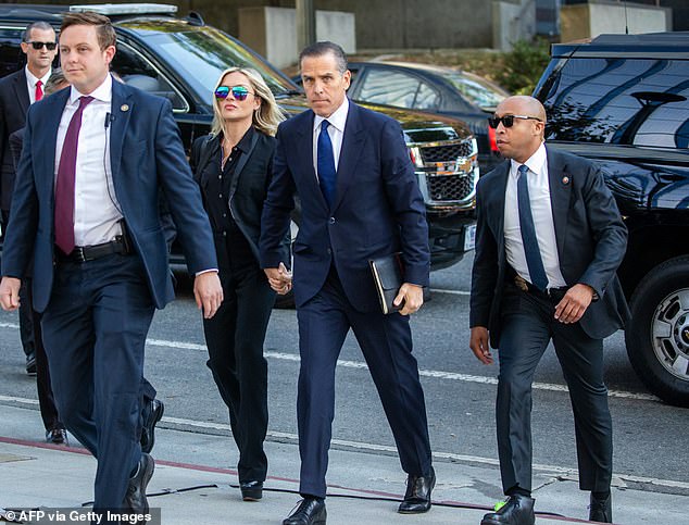 Hunter Biden arrives at court with wife Melissa Cohen by his side as his tax evasion trial gets underway Thursday in Los Angeles