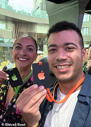 Visitors are all required to wear an Apple lanyard on the site, with different colors depending on your status. I was given a bright green lanyard indicating my status as a journalist, while my videographer, Frank, was given an orange lanyard