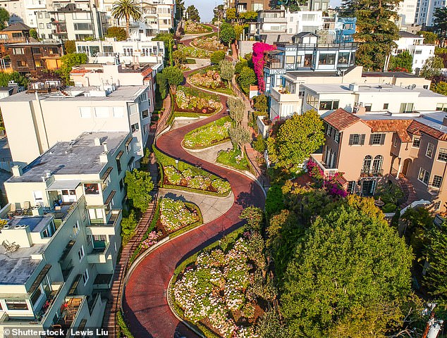 Lombard Street, dubbed the city's 'deadliest' street by locals, has a famously steep and winding stretch of road