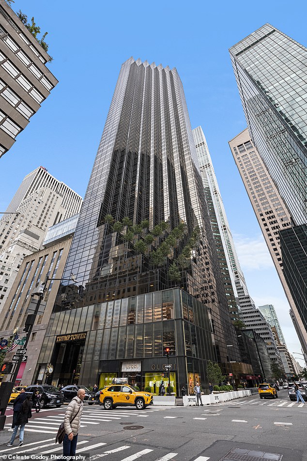 An apartment just one floor below Donald Trump's triplex in Trump Tower at 721 Fifth Avenue in New York City has hit the market for the first time in 30 years