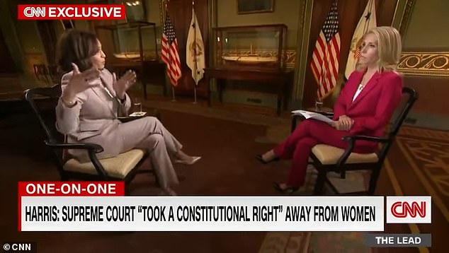 Kamala Harris sits down for an interview with CNN's Dana Bash