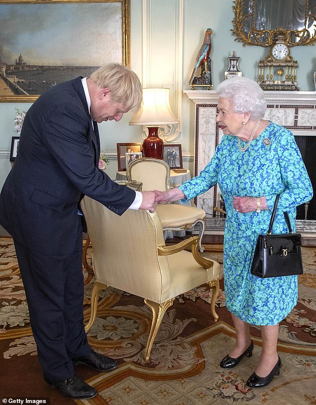 As part of his forthcoming tell-all memoir “Unleashed,” Mr. Johnson said he had known about her condition for more than a year. Pictured here is Mr Johnson meeting the Queen as the newly elected leader of the Conservative Party in 2019