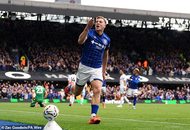 Liam Delap scored two goals as Ipswich Town held Aston Villa to a 2-2 draw at Portman Road