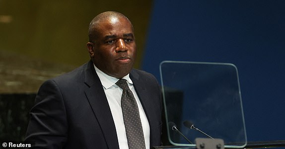 David Lammy, British Secretary of State for Foreign, Commonwealth and Development Affairs, addresses the issue "Top of the future" at the General Assembly at United Nations Headquarters in New York City, US, September 23, 2024. REUTERS/Caitlin Ochs