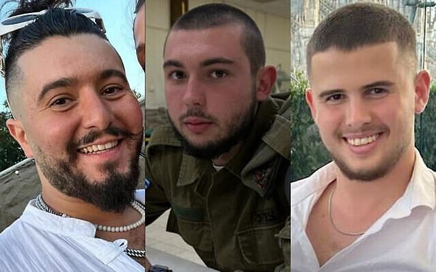 L-R: Elia Toledano, Cpl. Nik Beizer, Sgt. Ron Sherman, all of whom were killed in an IDF attack in November