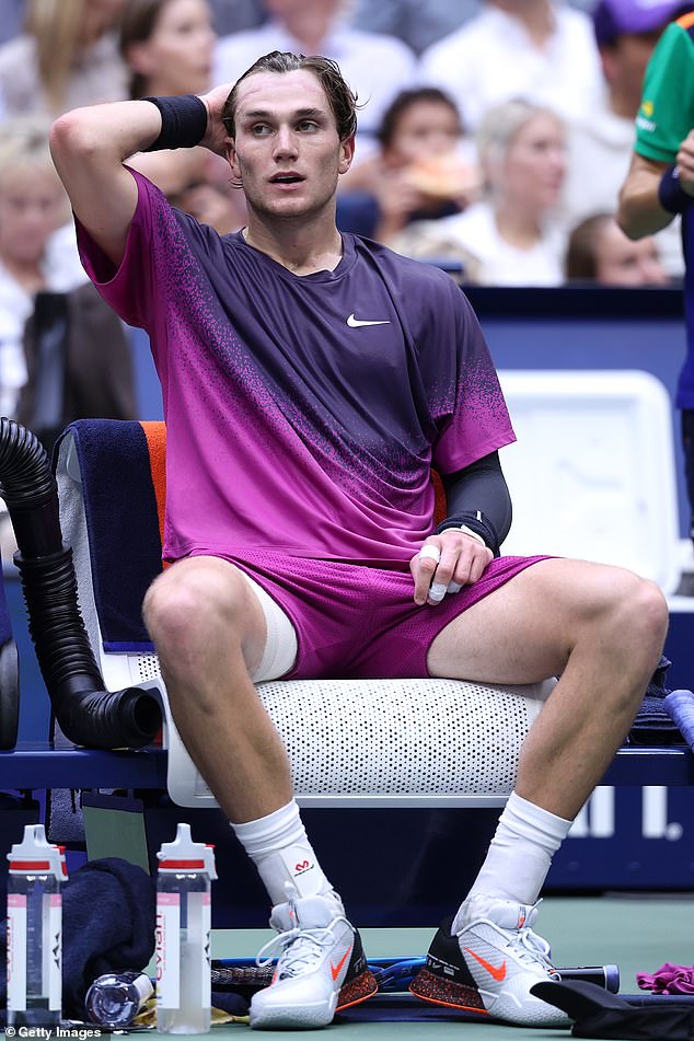 Draper, who put in a valiant performance on the field, looked increasingly worse when he sat down on his bench