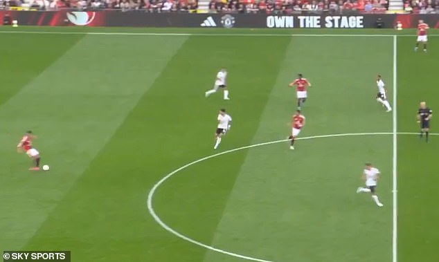 An incorrect pass from Casemiro (left) led to Liverpool's opening goal at Old Trafford on Sunday