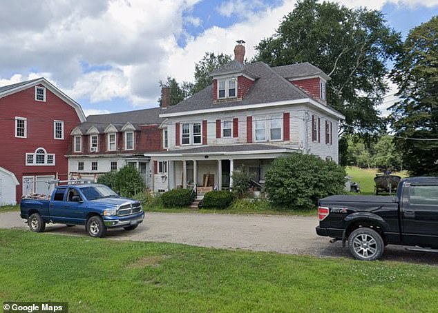 Bees were discovered living in the interior of the building at Smiling Hill Farm (pictured) in Westbrook, Maine