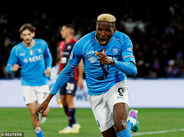 The 25-year-old Osimhen scored 76 goals in four years at Napoli