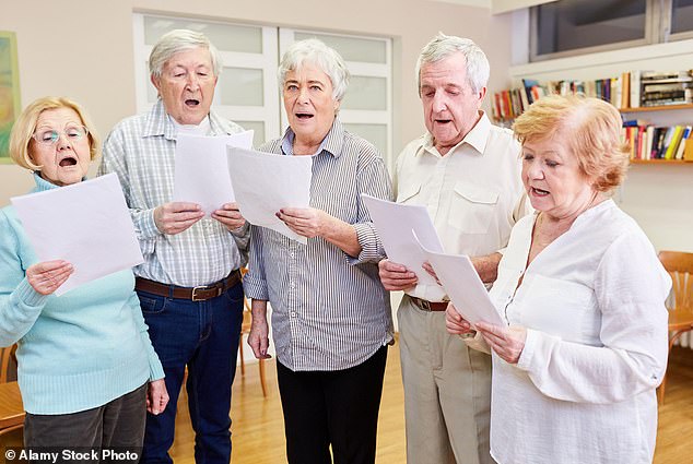 People who sing in a choir. Research shows that joining a choir can release 'feel good' endorphins that increase happiness and well-being