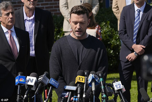 Justin Timberlake has been mercilessly mocked for a speech he made outside a courthouse in Sag Harbor on Friday