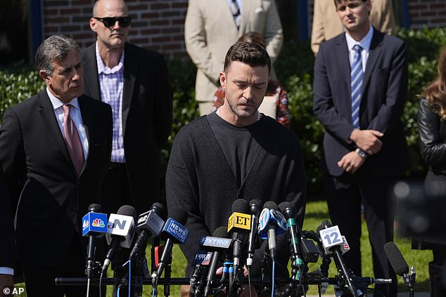 Timberlake spoke to the press after Friday's hearing