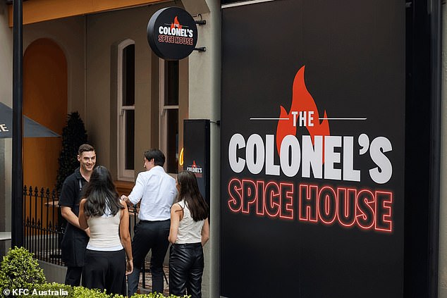 KFC is launching a pop-up restaurant in Sydney CBD's Spice Alley, The Colonel's Spice House (pictured), with an exclusive menu created by a TikTok star