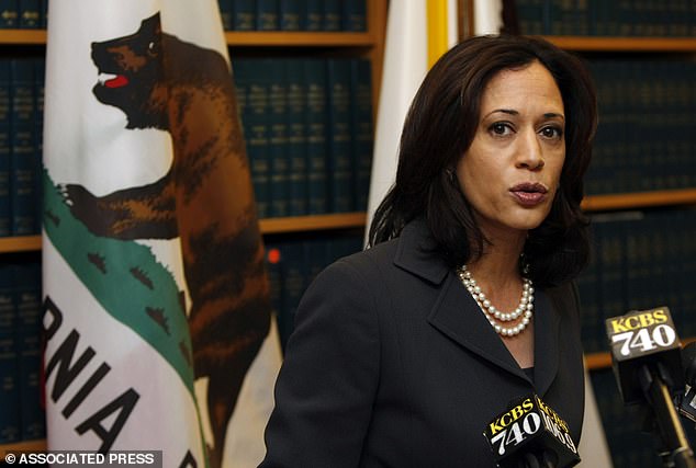 San Francisco District Attorney Kamala Harris at a press conference