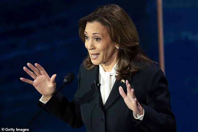 Democratic presidential candidate, US Vice President Kamala Harris during the ABC News presidential debate