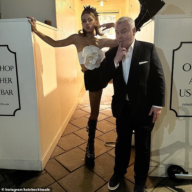 Unlikely friends Kate Beckinsale and Eamonn Holmes posed hilariously for a series of 'suggestive' snaps as they partied together on Monday night