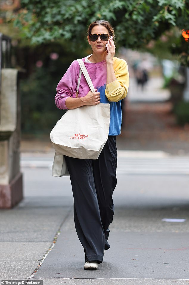 Katie Holmes was spotted on a casual solo outing in New York City on Saturday