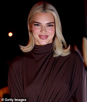 Kendall Jenner showed off her new blonde locks as she attended the Bottega Veneta womenswear show during Milan Fashion Week on Saturday