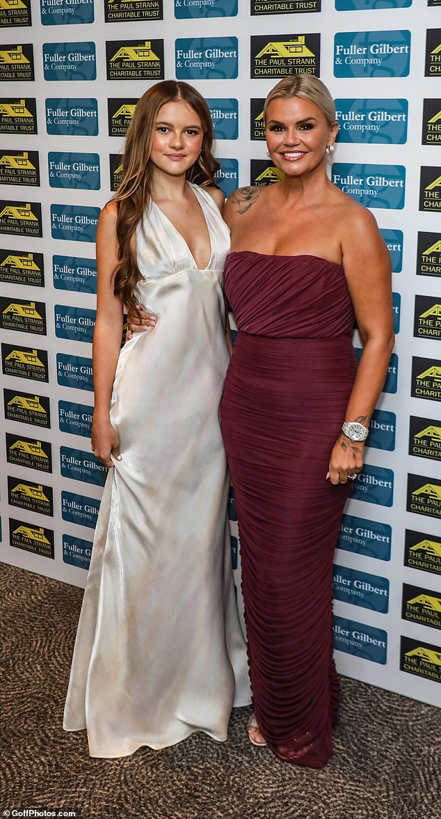 Kerry Katona and her daughter Heidi made a rare red carpet appearance together as they led the stars at the Paul Strank Charity Gala Dinner on Saturday night