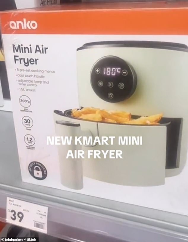 Kmart fan Islah Palmer was thrilled to get his hands on one of the new mini air fryers for $39