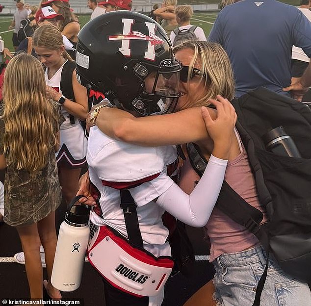 Kristin Cavallari was in tears after seeing her son Camden take a hard hit during a game