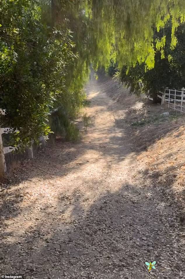 Jenner later uploaded a short video of herself taking a walk to get some fresh air as the sun shone down on her