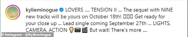 She also sent her fans wild when she announced her 17th studio album Tension II, the follow-up to 2023's Tension, with the post racking up 20,000 likes in just one hour