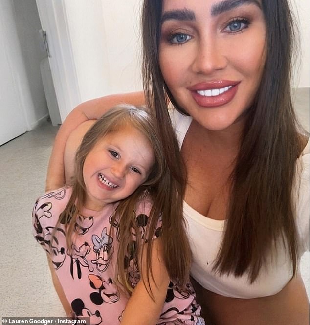 Lauren confided to her followers that her fear has prevented her from undergoing surgeries and minor treatments (pictured with her daughter Larose)