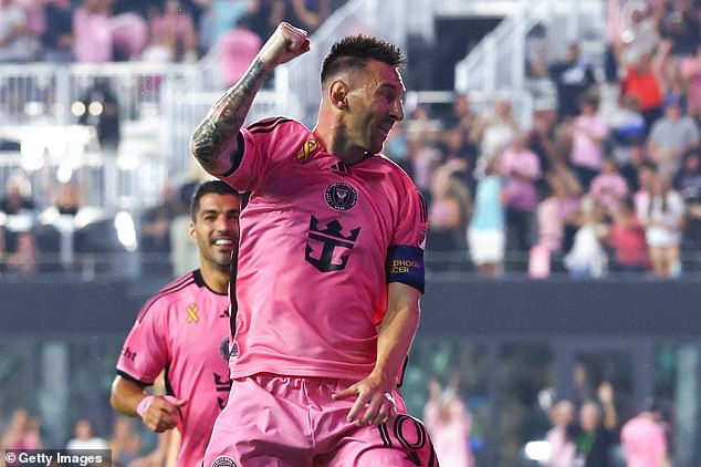 Lionel Messi scored two goals in four minutes in his first game for Inter Miami in three months