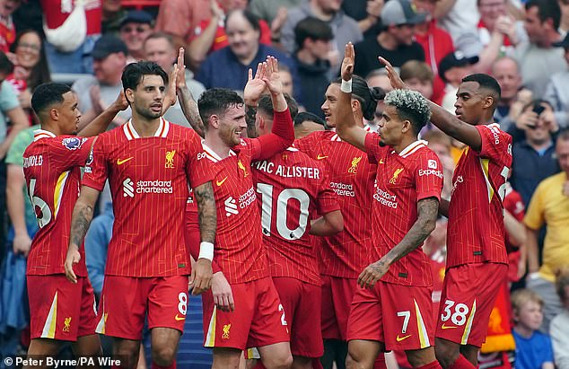 Saturday's victory at Anfield saw Liverpool climb to the top of the Premier League table