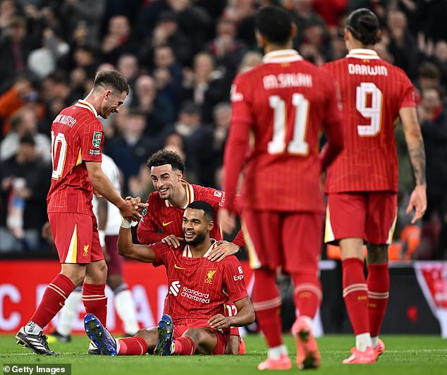 Liverpool beat West Ham United 5-1 at Anfield in the Carabao Cup on Wednesday night