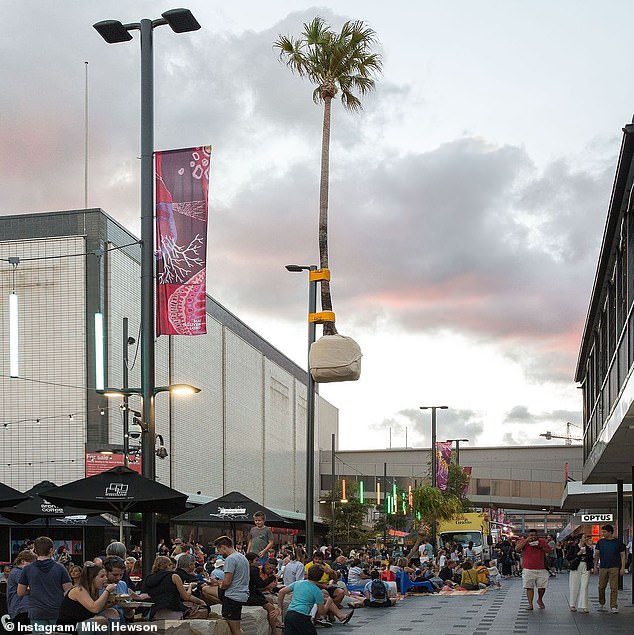 The controversial work (pictured) is a permanent public asset located near the Crown Street Mall in Wollongong, a coastal city about 90km south of Sydney