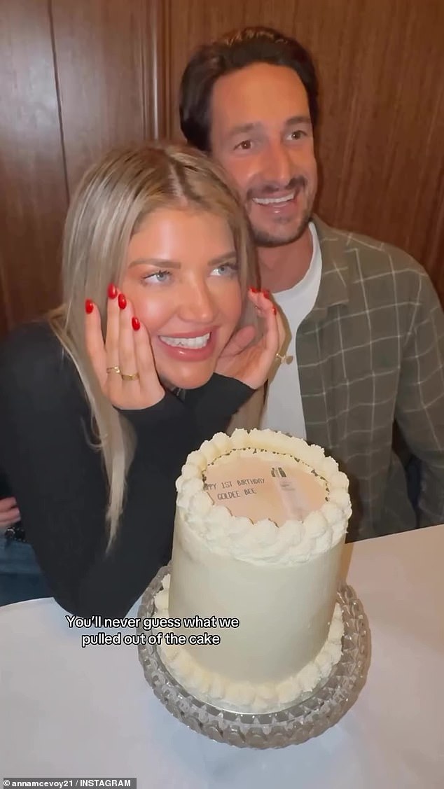 Anna McEvoy and her husband Michael Staples have announced the first birthday of their business 'baby' Goldee Bee and kicked off the festivities with an adorable reveal video