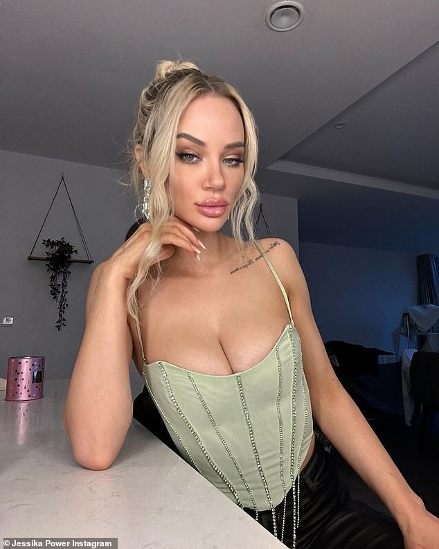 Jessika Power (pictured) has been caught up in a catfishing scam after quietly confirming her split from Brent Anthony. The reality star, 31, posted to her Instagram Stories on Monday to warn her fans that someone is impersonating her on the dating app Tinder