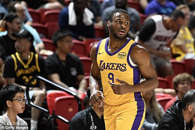 Bronny James played for the Lakers in the Summer League after being drafted in the second round