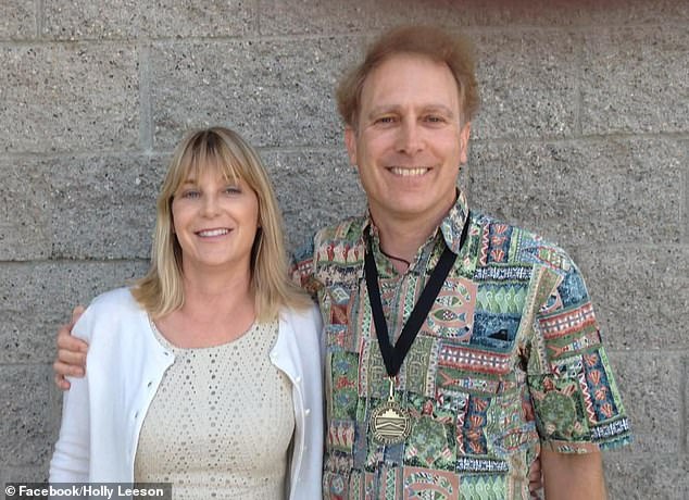 Kirk Thomas Olsen, 61, pictured with cousin Holly Leeson, was found dead Saturday in Yosemite, nearly three weeks after he set out for the Ostrander Lake trailhead