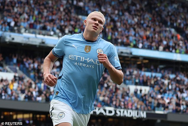 Erling Haaland scored twice as Manchester City came from behind to beat Brentford