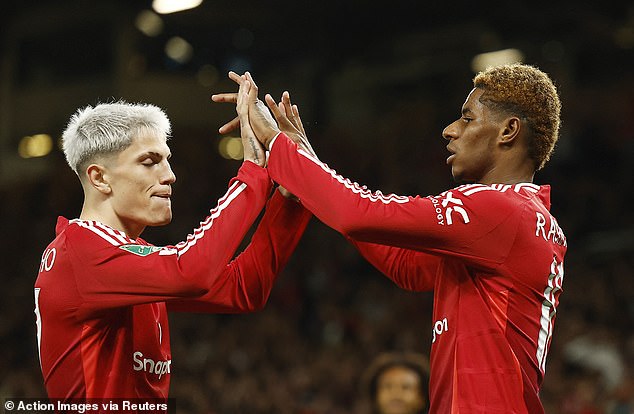 Marcus Rashford (right) and Alejandro Garnacho (left) were superb in Man Utd's win over Barnsley